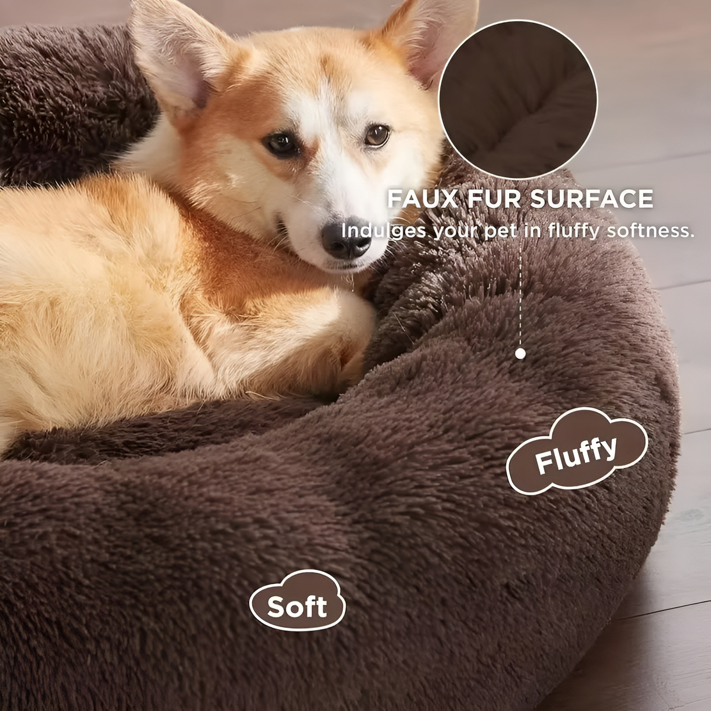 🐾 Fluffin™ Cozy Plush Donut Bed – 💤 Self-Warming, Machine Washable & Ultra-Soft Comfort for Dogs & Cats 🐶🐱