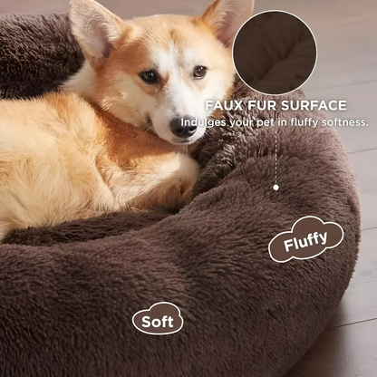 🐾 Fluffin™ Cozy Plush Donut Bed – 💤 Self-Warming, Machine Washable & Ultra-Soft Comfort for Dogs & Cats 🐶🐱
